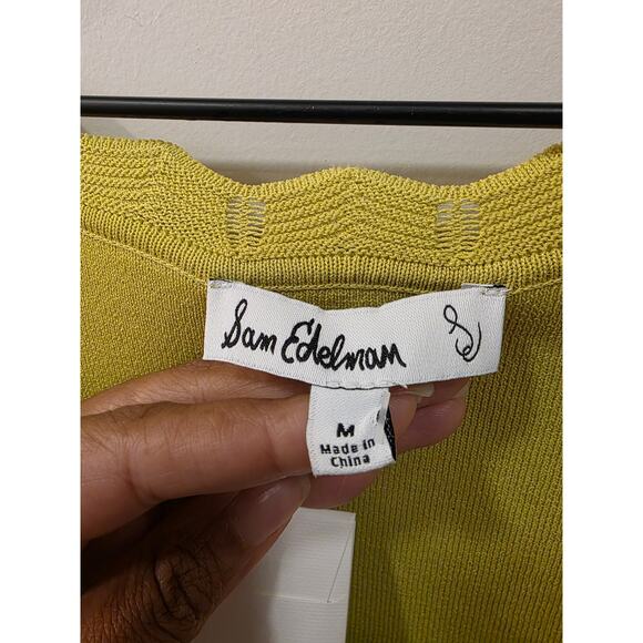 Sam Edelman Azariah Pointelle Square Neck Knit Tank - Picture 4 of 9